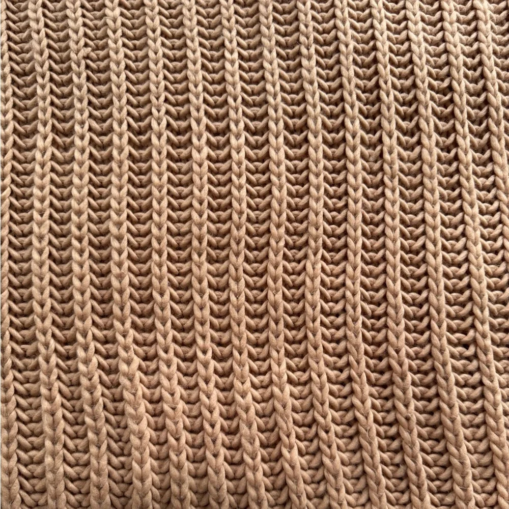 Lot of beanie hat and shawl scarf beige and grey, size 60”x60” acrylic winter